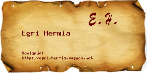 Egri Hermia névjegykártya